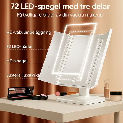 LumiMirror™ – Fällbar LED-skönhetsspegel